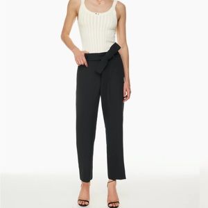 Black Aritzia Tie-Front Pant